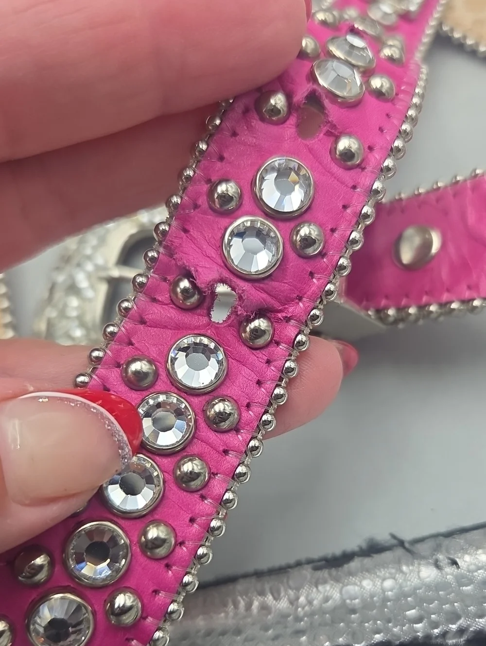 BB Simon Swarovski Belt Pink Women MED/ LARGE